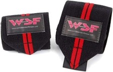 WSF Red Line Wrist Wraps Protect Wrist Power Lifting Fitness Heavy Weight Unisex