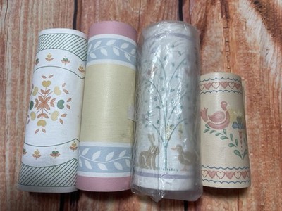 Vintage 90s Cottagecore Wallpaper Borders Lot Geese   Floral Goose Country