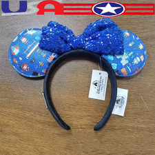 Disney Parks Loungefly Blue Characters Chibi Minnie Mouse Ears Headband US  