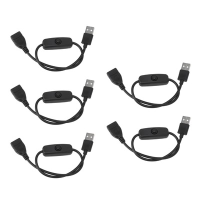De 5PCS EIN/Aus Schalter Stecker Auf Buchse Kabel USB Verlängerungskabel