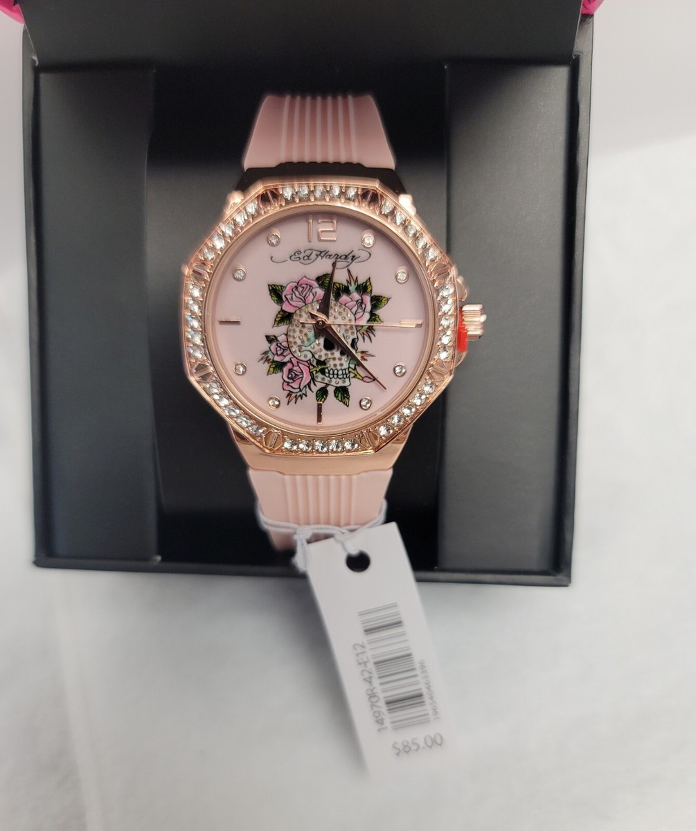 Ed Hardy Pink and Rose Gold Women\'s Watch Ed Hardy Quartz Watches for Women | Mercari main image 4
