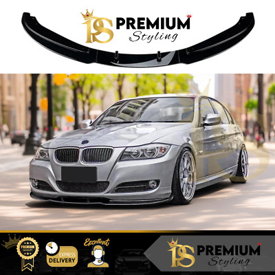 BMW 3er NICHT M Sport E90 E91 LCI Glanz Schwarz Frontsplitter Spoiler 09-12