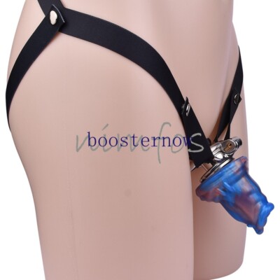 Detachable Metal Tube Sounding Inverted Negative Flat Chastity Cage with Peni
