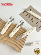 1pc Fashion White Scissors – Precision Cutter for Crafts, Outdoors & Fishing