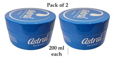 2 x ASTRAL Face & Body Intensive Moisturiser Cream je 200 ml (2er Pack)