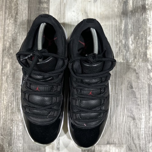 Size 10.5- Jordan 11 Retro Low 72-10 Black White Leather (Av2187-001) - Picture 6 of 9