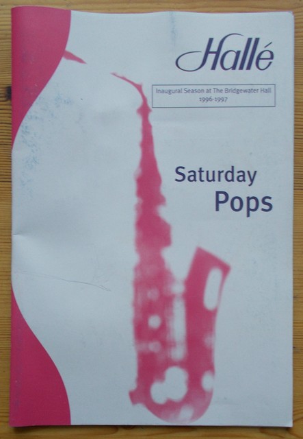 Halle Saturday Pops programme Saturday 2nd November 1996 Manchester Halle Saturday Pops programme Saturday 2nd November 1996 Manchester
