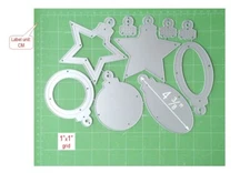 Metal Cutting Die: Large Ornament Shaker Cutting Dies, Christmas Star Light