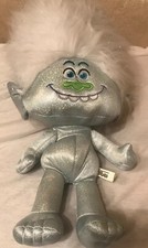 12" Plush Doll TROLLS Stuffed Animal Toy Dream Works Movie Silver Shiny