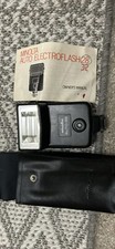 Vintage Minolta 28 Flash For 35mm Camera. 1975 With Case Instruction Book