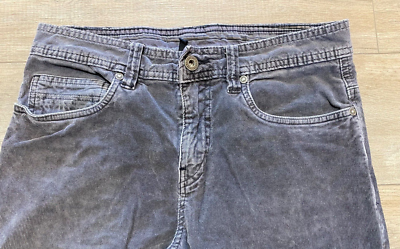 Prana Pants Mens Size 28x32 Sustainer Corduroy Grey Slim Fit