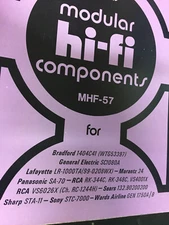 MHF-57 SAMS HI-FI  PHOTOFACT BRADFORD GE LAFAYETTE MARANTZ PANASONIC RCA    NOS