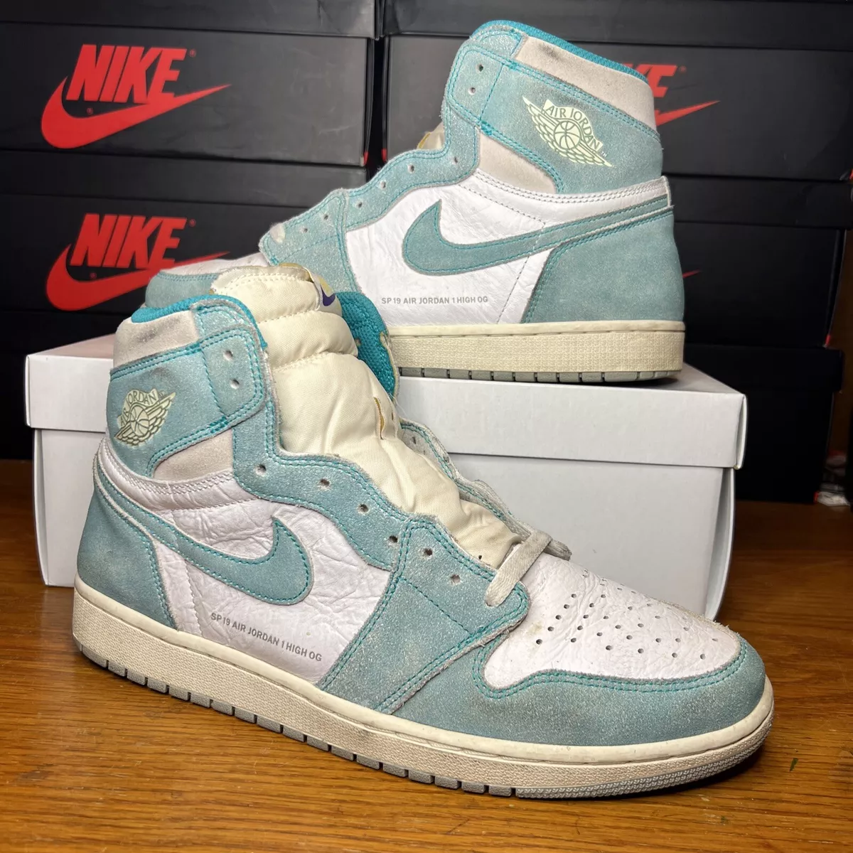 Nike Air Jordan 1 Retro High OG Turbo Green Shoe Men's Size 12 555088-311  Used