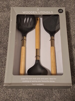 3 Holz Utensilien Set Nagelneu Verpackt Homestore Kochen