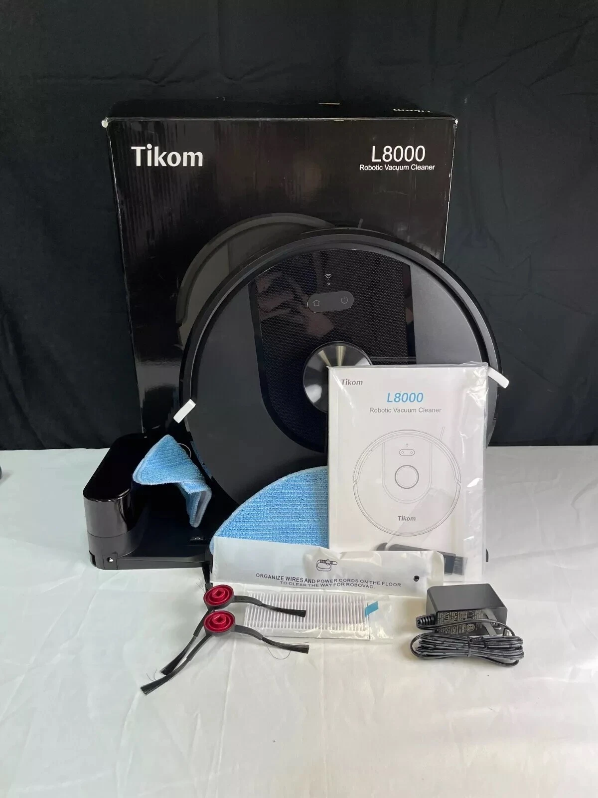 Tikom L8000 Black Mapping Function 2 In 1 Robotic Vacuum Cleaner & Mop