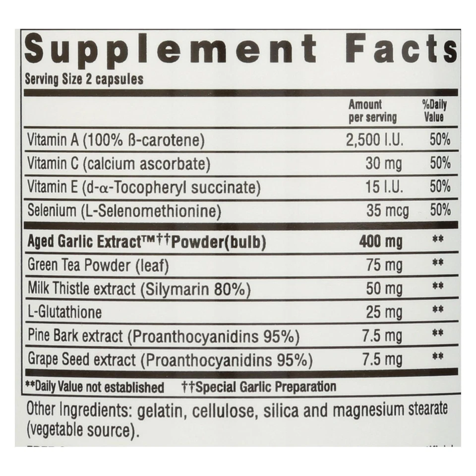 Kyolic - Extracto de ajo envejecido Fórmula desintoxicante y antienvejecimiento 105 - 100 cápsulas Foto 2 de 2