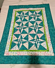 Giraffe Quilt Wall Hanging Crib Baby Blanket 38x50"