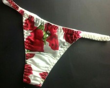 NEW SATIN NATURAL 100 PURE SILK HOT Star UNDERWEAR Bikini panties SIZE small