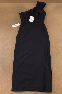 bardot cut out slit midi dress Women's Size 2 Black Aveline One Shoulder NWT Corset Mermaid Halter Beaded Burgundy Colour_Wine/Burgundy 23 and 1/2 Hip Size:20/20.5