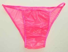 Men's String Bikini Brazilian Fantanga LATEX RUBBER Shiny Jelly Fun Undies