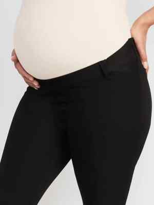 Old Navy MATERNITY Side-Panel Pixie Ankle Pants Size 10- BLK- S