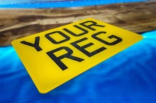 Motorbike Reg Number Plates Quad Bike Rear Standard Road Legal Gloss Black