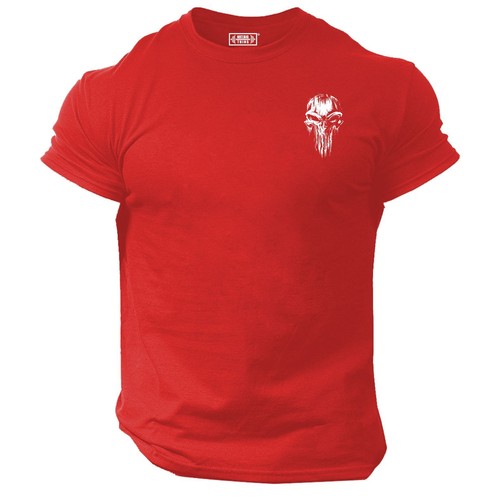 Skull T Shirt Pocket Gym Clothing Bodybuilding Training Workout Exercise MMA Top - Picture 14 of 18