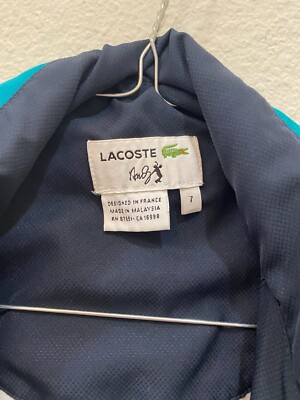 【LACOSTE SPORTS】 GAME WEAR RODDICK Lacoste x Andy Roddick Track zip Jacket tennis size 7 (XL