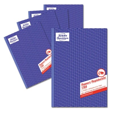 AVERY Zweckform 1769-5 Rapport/Regieberich Bau & Handwerk A4, 2x40Blatt 5er Pack