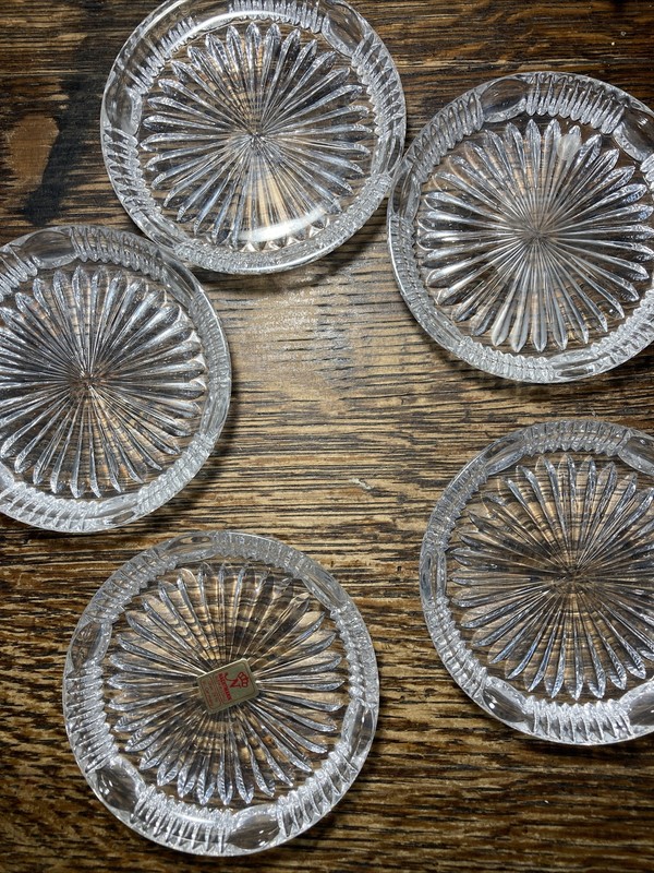 Nachtmann Bleikristall Lead Crystal Coasters, Set of 5