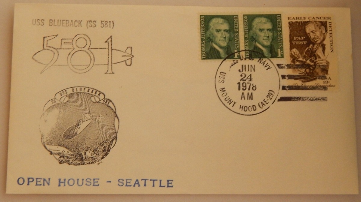 USS Blueback (SS 581) June 24 1978 Seattle Washington USS Mount