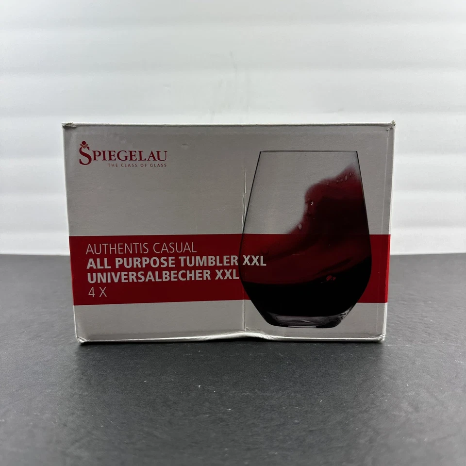 Spiegelau Vaso Todo Uso XXL Juego de 4 Vasos - Caja Abierta - Hecho en Alemania Foto 2 de 4