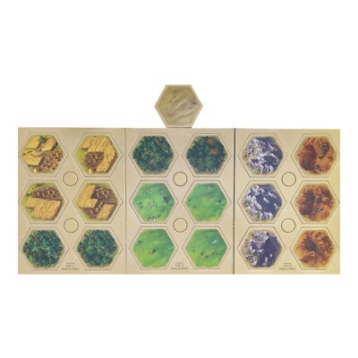 Catan Game Complete Set of 19 Terrain Tiles / Hexes - Official