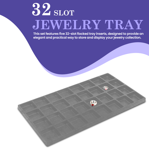 Neuartige Box 5 Packungen Schmuck Aufbewahrung Tablett Einsätze - verschiedene Größen - Organizer Pad - Bild 63 von 69