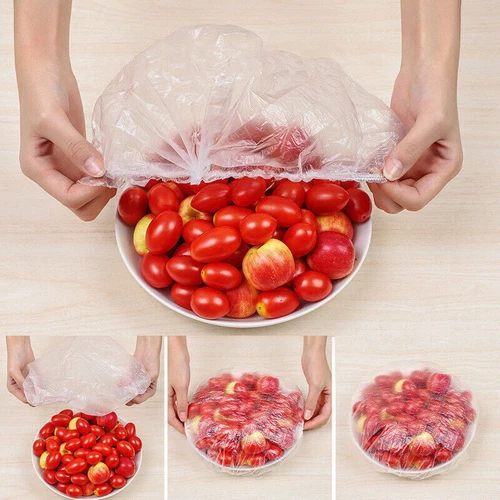 100PCS Disposable Food Cover Plastic Food Bag Elastic Wrap Food Bowl Dish Cover - Picture 17 of 21