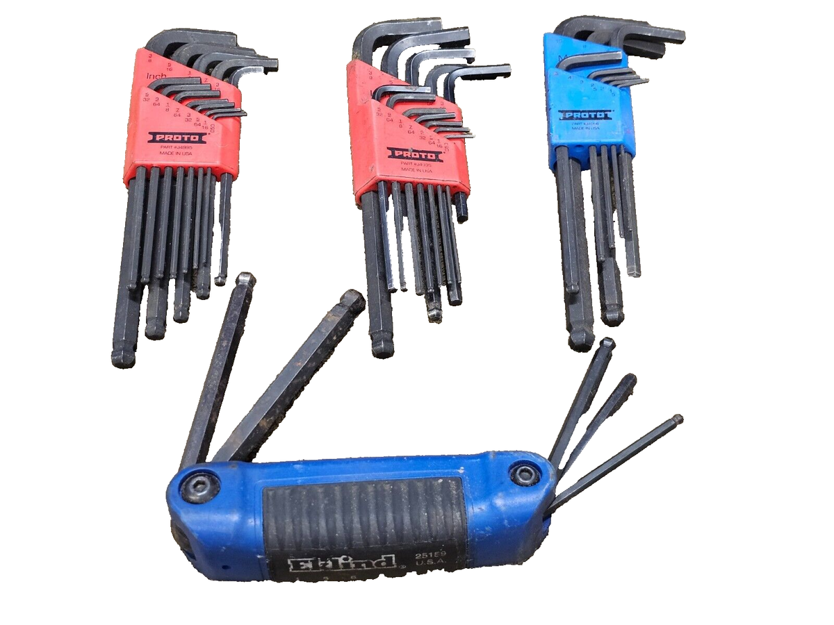 Proto Eklind 25159 J4996 J4995 Hex Allen Key Ball Wrench Sae