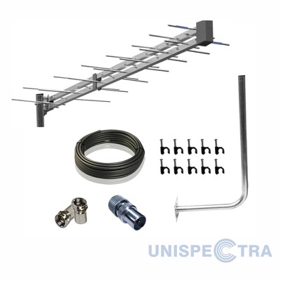 Raptor  Set Log Periodic Digital HD TV Freview Antenne + Kabel Bügel Anschluss