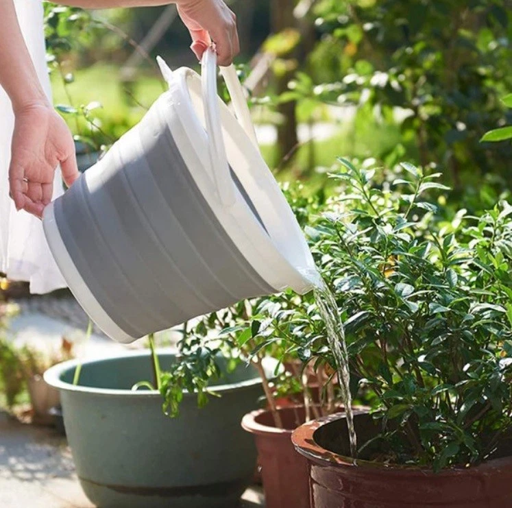 10L Faltbarer Eimer Wassereimer Silikoneimer Putzeimer Campingeimer Falteimer - Bild 4 von 4