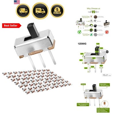 SPDT Mini Micro Slide Switch 1p2t 2 Position 70pcs 3mm Toggle Vertical Slide ...