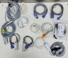 Lot of 13 Nellcor Cables & Finger Sensors + Ohmeda & Nonin