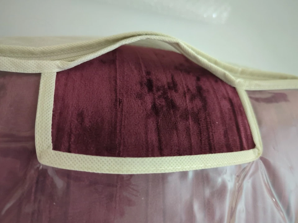 Threshold Distressed Crinkle Velvet Comforter Set – Full/Queen – 3 Piece – Plum - Image 3 of 4