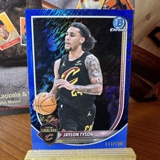 2025-26 Jaylon Tyson Bowman Chrome BCV-173 Blue Shimmer Refractor /150 Hot SSP!