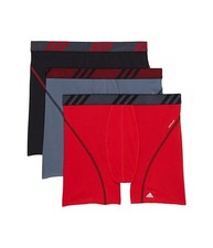  A166-0144944 MENS ADIDAS SPORT PERFORMANCE MESH BOXER BRIEF UNDERWEAR 3-PACK 