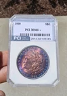 1890 $1 Morgan Silver Dollar PCI MS-65+ Monster Toned Obverse Coin