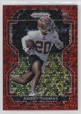 2021 Panini Prizm Rookie No Huddle Red Prizm 42/50 Ambry Thomas #439 pn8