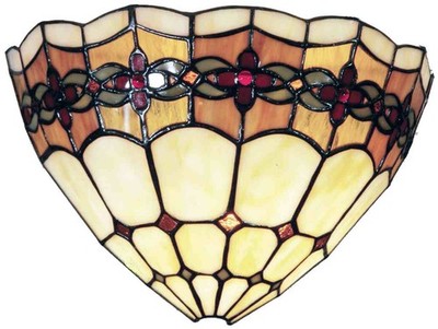 Tiffany Wandlampe Lampe  ca. 30*14*20 cm E14/max 1*40W  Clayre & Eef 5LL-9884