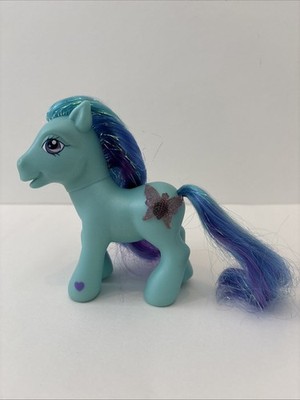 G3 My Little Pony Daybreak 2006 Crystal Design Pony Tinsel Hair Butterfly Blue