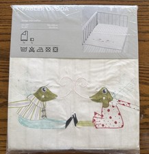 Ikea Fabler Groda. Quilt Cover  Pillowcase. Kid Frogs 43  X 49  .