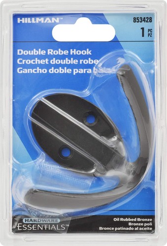 Hillman Double Robe Hook Oil Rubbed Bronze 853428