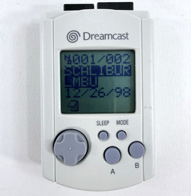 Sega Dreamcast HKT-7000 White Visual Memory Unit VMU with New Batteries - Tested